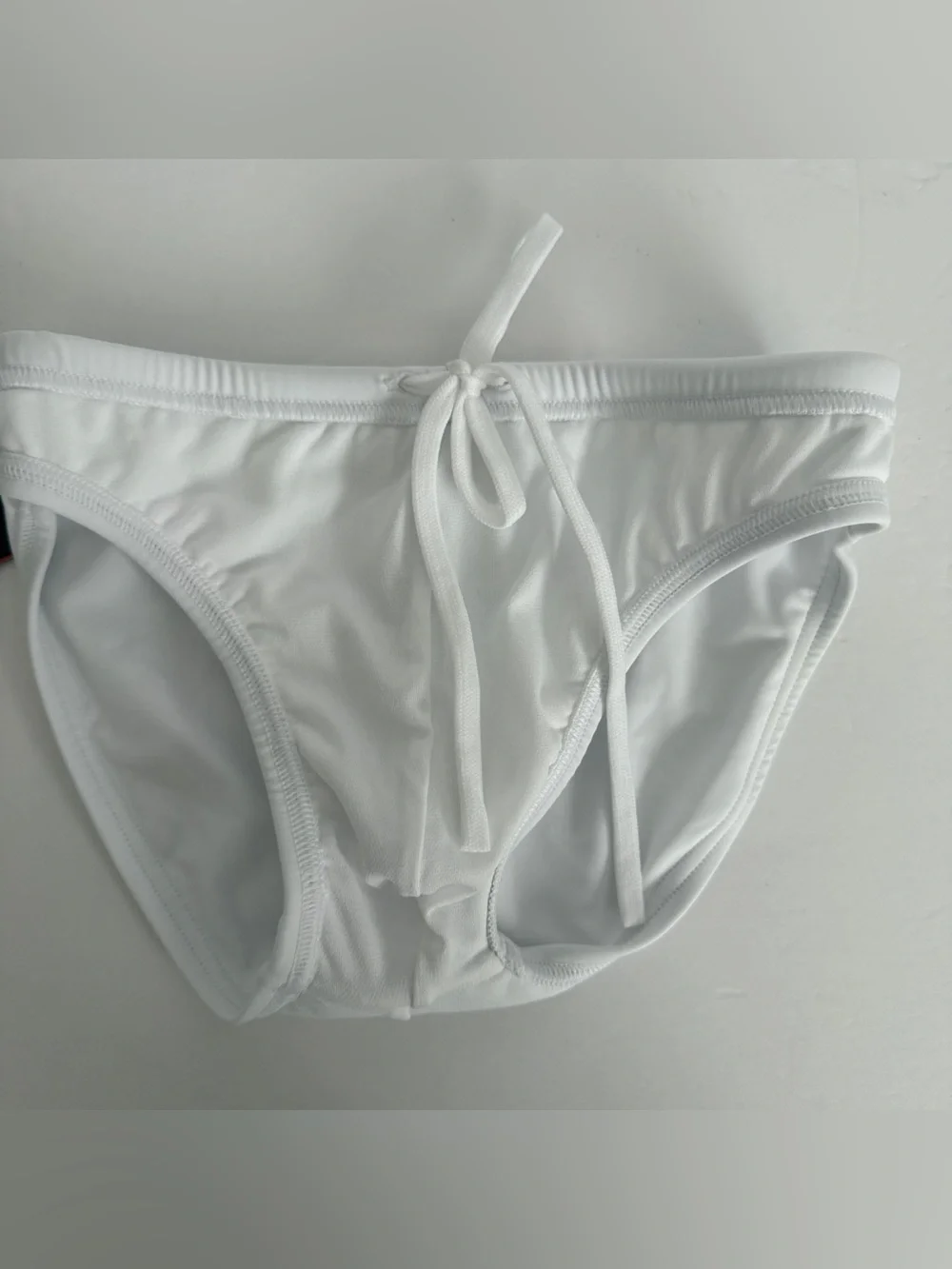Speedo Men’s White PowerFLEX Eco Swim Brief Bikini Swimsuit Size 28